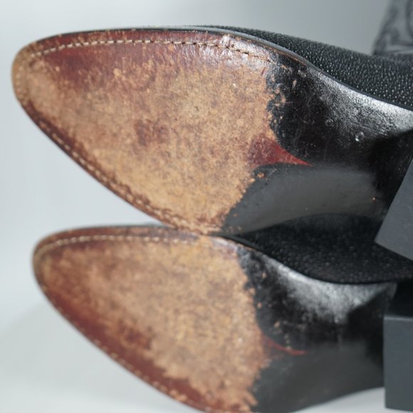 Hand Made STINGRAY Cowboy Western DECKTILES BOOTS w Eyes SZ 6.5 - Picture 8 of 16